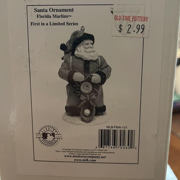 VTG 2001 Florida Marlins Santa Christmas Tree Ornament - PICS INSIDE - Picture 2 of 8